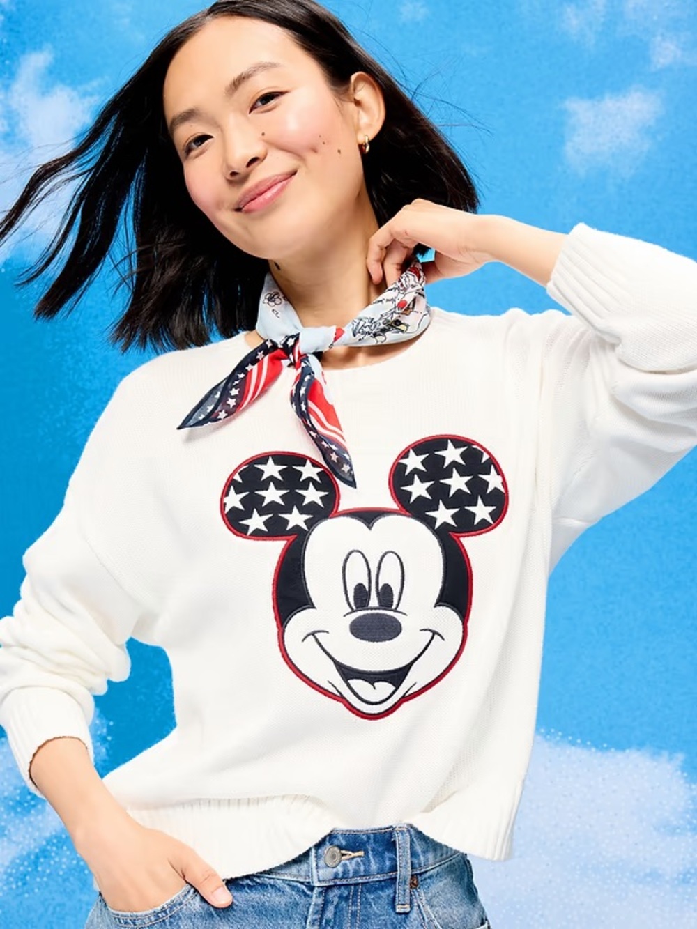 Old Navy x Disney Seaside Cotton Mickey Mouse Graphic Sweater (S)